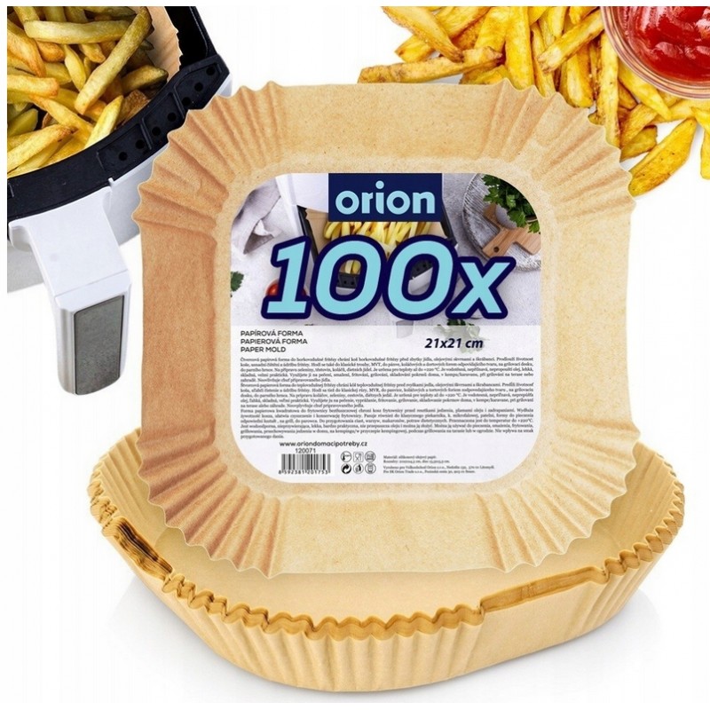 100x WKŁAD AIR FRYER FRYTKOWNICY BEZTŁUSZCZOWEJ PAPIEROWY PAPIER PIECZENIA