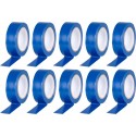 ZESTAW TAŚMA IZOLACYJNA 19 MM DŁ 10 M PVC MAX 80°C 600V NIEBIESKA 10 SZT