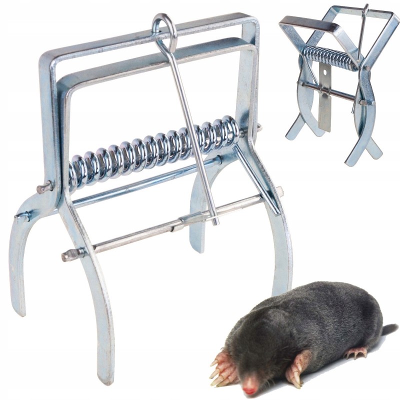 PUŁAPKA MECHANICZNA PRZECIWKO KRETOM NORNICOM SZKODNIKOM 0,35 KG 14x10 CM