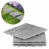 ZESTAW 4 ŚCIEŻEK OGRODOWYCH Z EFEKTEM KAMIENIA SZARE PP 30X30