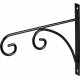 WIESZAK UCHWYT NA DONICZKĘ KWIATY NA ŚCIANĘ CZARNY METAL WISZĄCY 25X30 CM