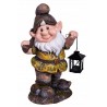 DEKORACJA OGRODOWA OZDOBA KRASNAL Z LATARNIĄ NA ŚWIECZKĘ CERAMICZNY RZEŹBA